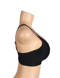 Sexy Crossover Mesh Jelly Stripe Soft Support Seamless Bra Egypt