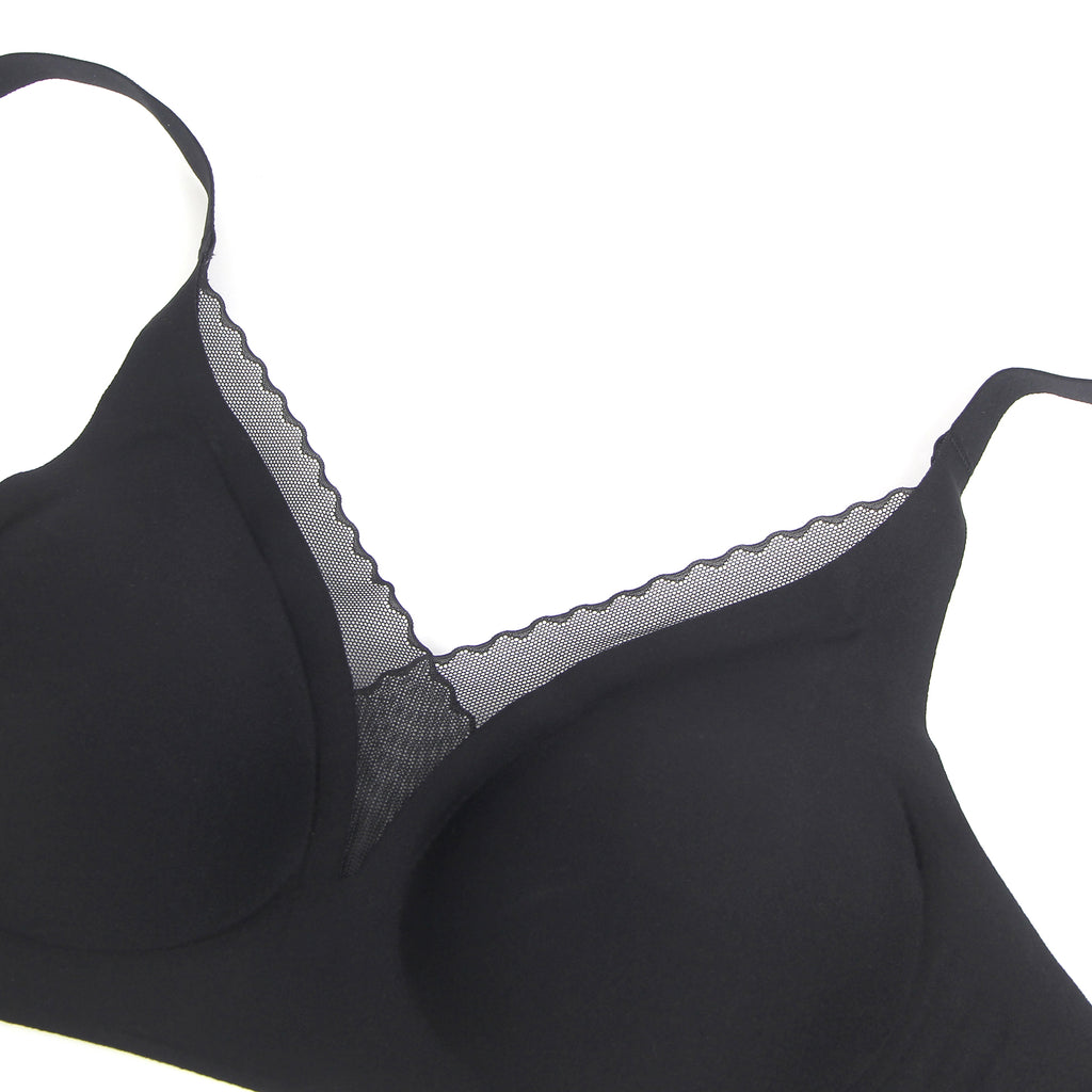 Sexy Crossover Mesh Jelly Stripe Soft Support Seamless Bra Egypt