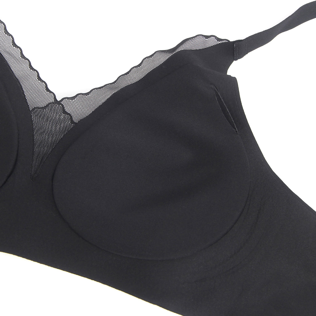 Sexy Crossover Mesh Jelly Stripe Soft Support Seamless Bra Egypt
