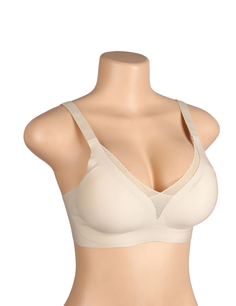 Sexy Crossover Mesh Jelly Stripe Soft Support Seamless Bra Egypt