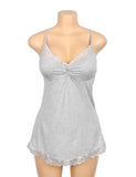 Sexy Modal Spliced Lace Halter Nightgown Egypt