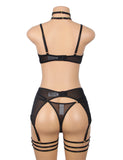 Black Mesh Underwire Garter Lingerie Egypt Set