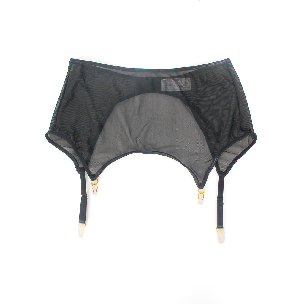 Black Mesh Underwire Garter Lingerie Egypt Set