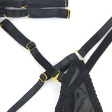 Black Mesh Underwire Garter Lingerie Egypt Set
