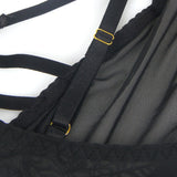 Black Mesh Underwire Garter Lingerie Egypt Set