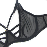 Black Mesh Underwire Garter Lingerie Egypt Set