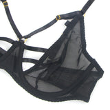 Black Mesh Underwire Garter Lingerie Egypt Set