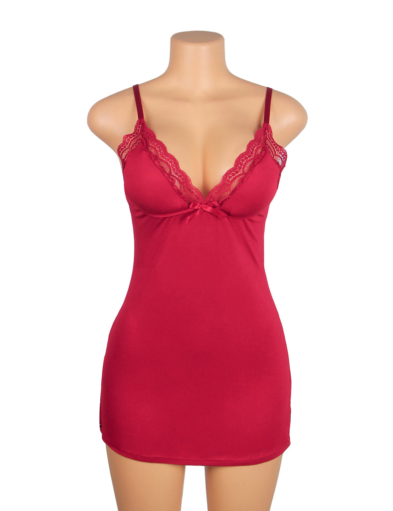 Sexy Egypt Modal Lace Bow Suspender Nightdress Lingerie