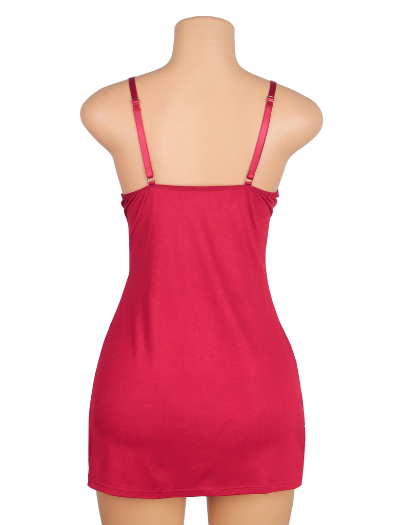 Sexy Egypt Modal Lace Bow Suspender Nightdress Lingerie