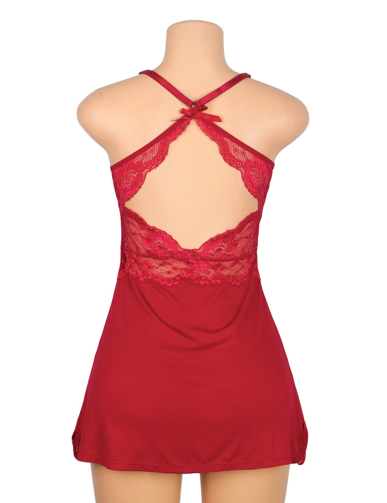 Sexy Egypt Modal Lace Backless Nightdress (Copy)