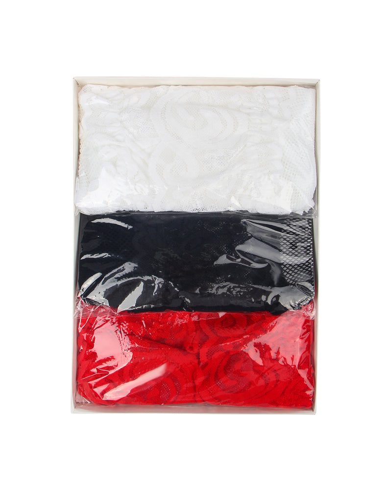 3 Pairs Set Sexy Small Mesh Lace Silicone Stockings With Lid And Base Gift Box