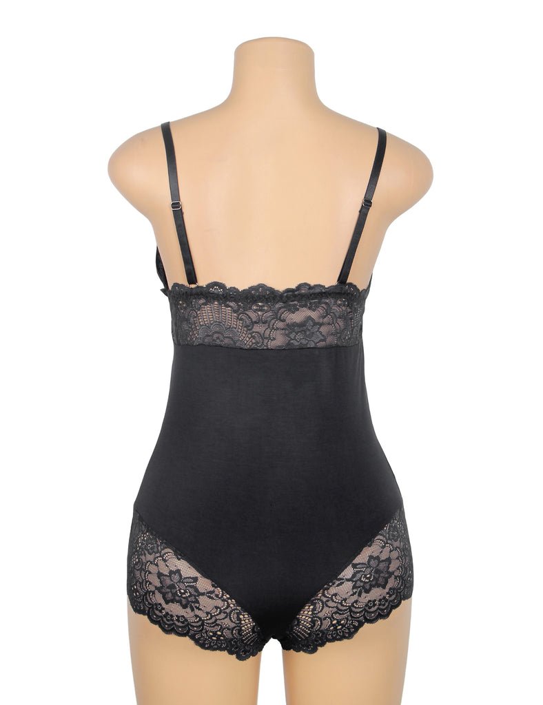 Sexy Modal Lace Crotchless Bodysuit Lingerie Egypt