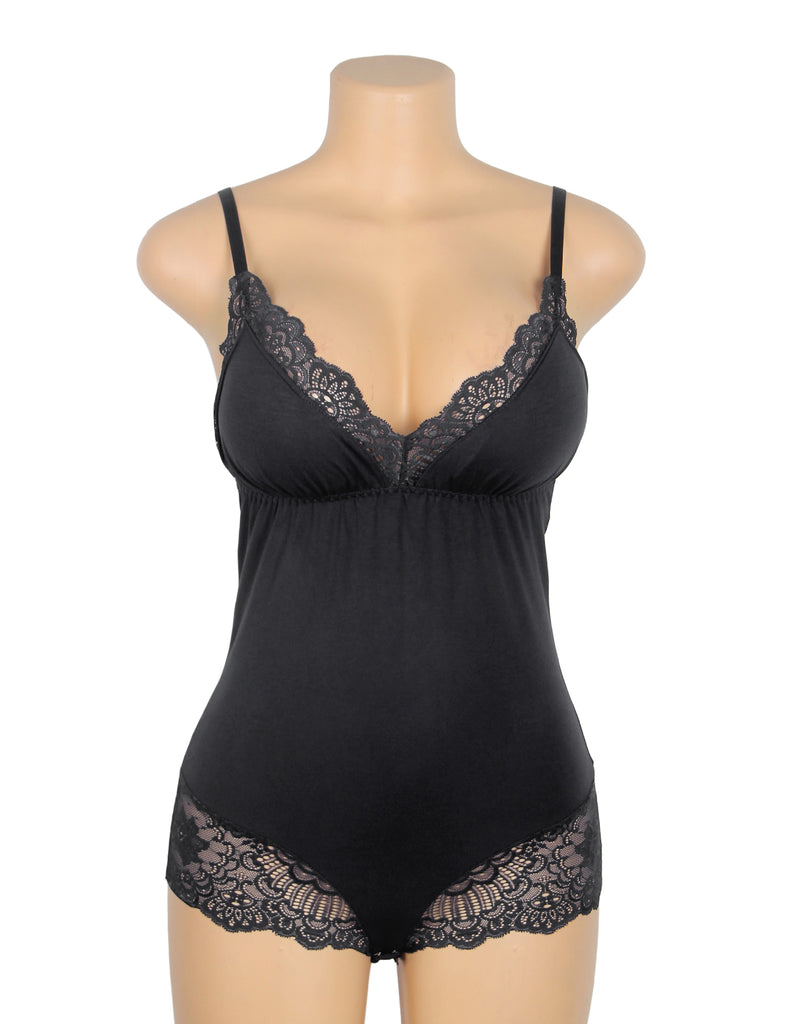 Sexy Modal Lace Crotchless Bodysuit Lingerie Egypt