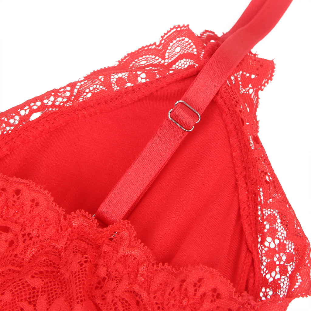 Sexy Modal Lace Crotchless Bodysuit Lingerie Egypt