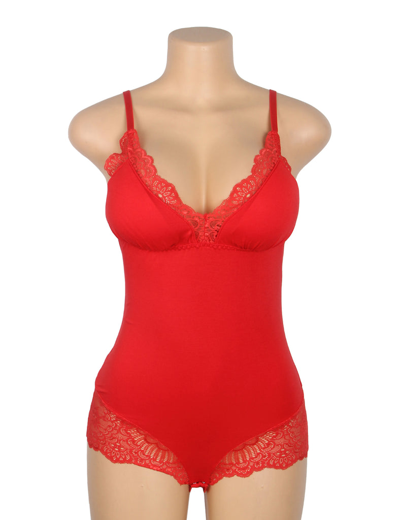 Sexy Modal Lace Crotchless Bodysuit Lingerie Egypt