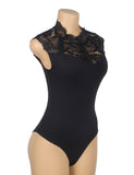 Sexy Swim Cloth Lace Sleeveless Open Crotch Bodysuit