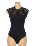 Sexy Swim Cloth Lace Sleeveless Open Crotch Bodysuit