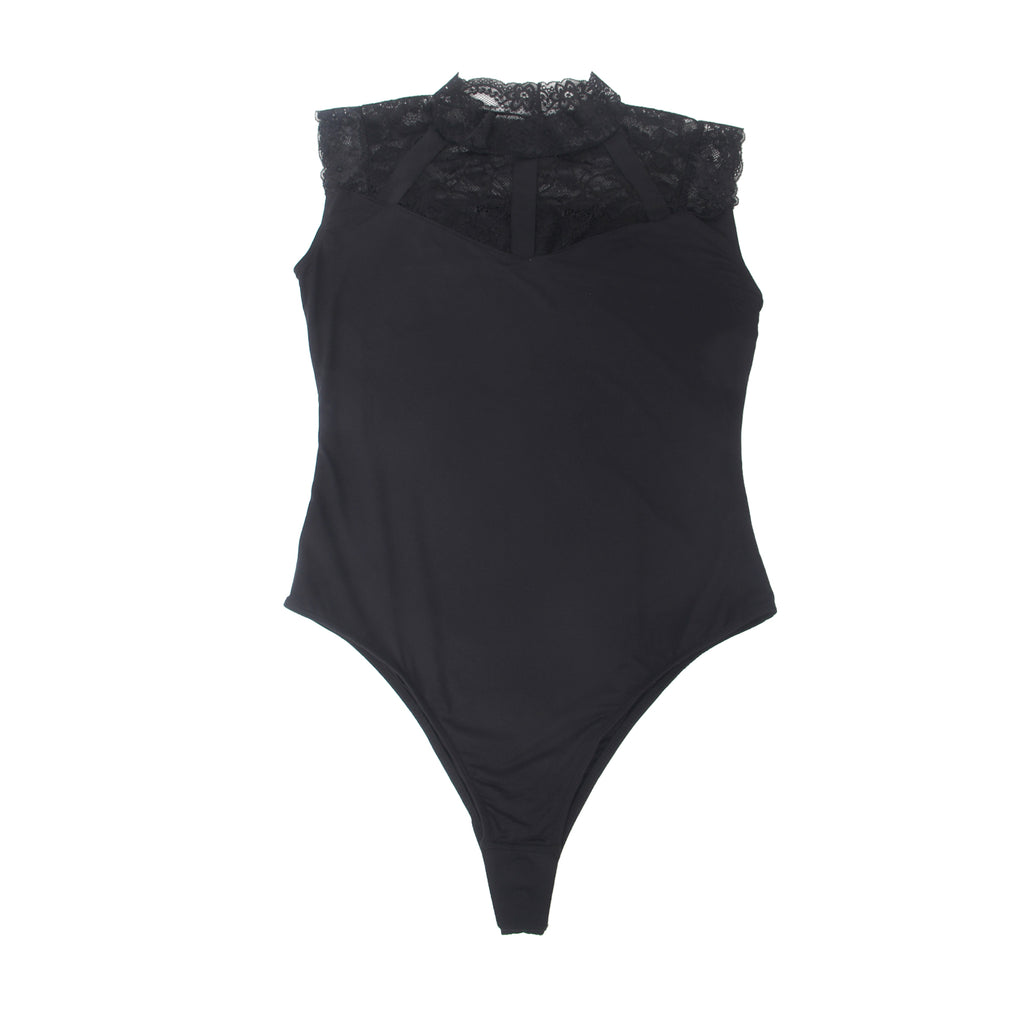 Sexy Swim Cloth Lace Sleeveless Open Crotch Bodysuit