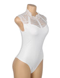 Sexy Swim Cloth Lace Sleeveless Open Crotch Bodysuit