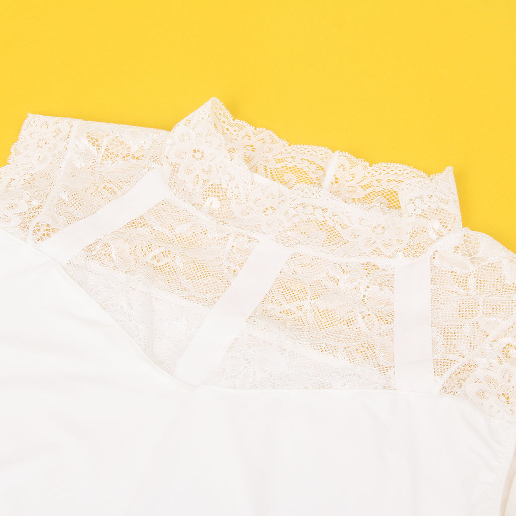 Sexy Swim Cloth Lace Sleeveless Open Crotch Bodysuit