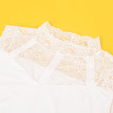 Sexy Swim Cloth Lace Sleeveless Open Crotch Bodysuit