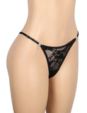 Sexy Lace Ribbon Bow Buckles Waist Adjustable Women Thong