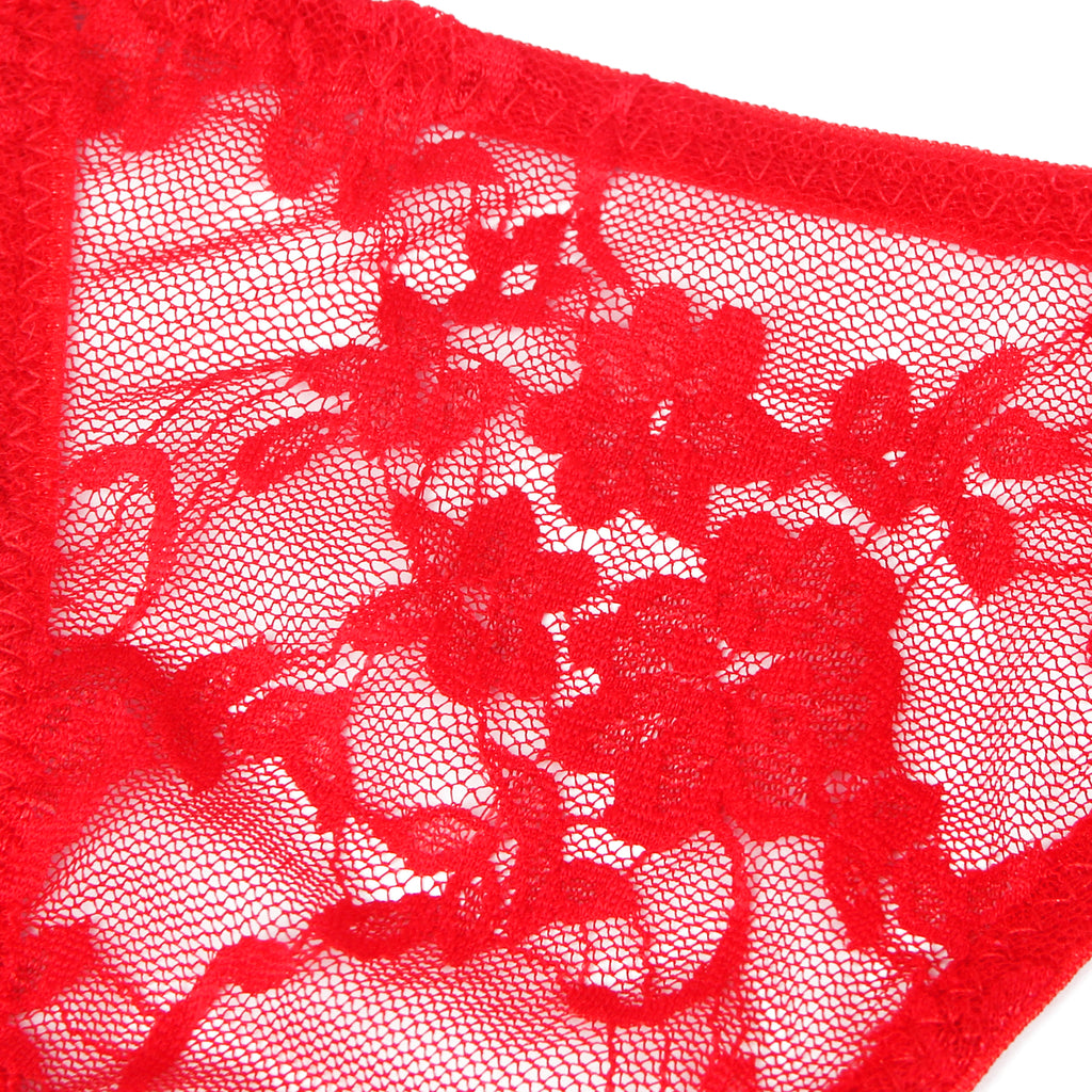 Sexy Lace Ribbon Bow Buckles Waist Adjustable Women Thong