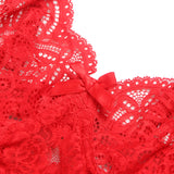 Sexy Egypt Jacquard Lace Mesh Crotchless Bodysuit With Garter