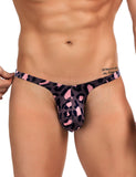 Green & Black & Leopard Snakeskin Pattern Sexy Men's Thong