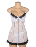 Sexy Lace Ruffled Suspender Nightdress Egypt
