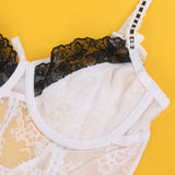 Sexy Lace Ruffled Suspender Nightdress Egypt