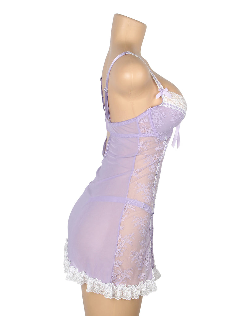 Sexy Lace Ruffled Suspender Nightdress Egypt