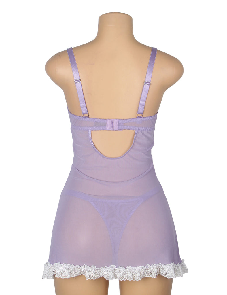 Sexy Lace Ruffled Suspender Nightdress Egypt