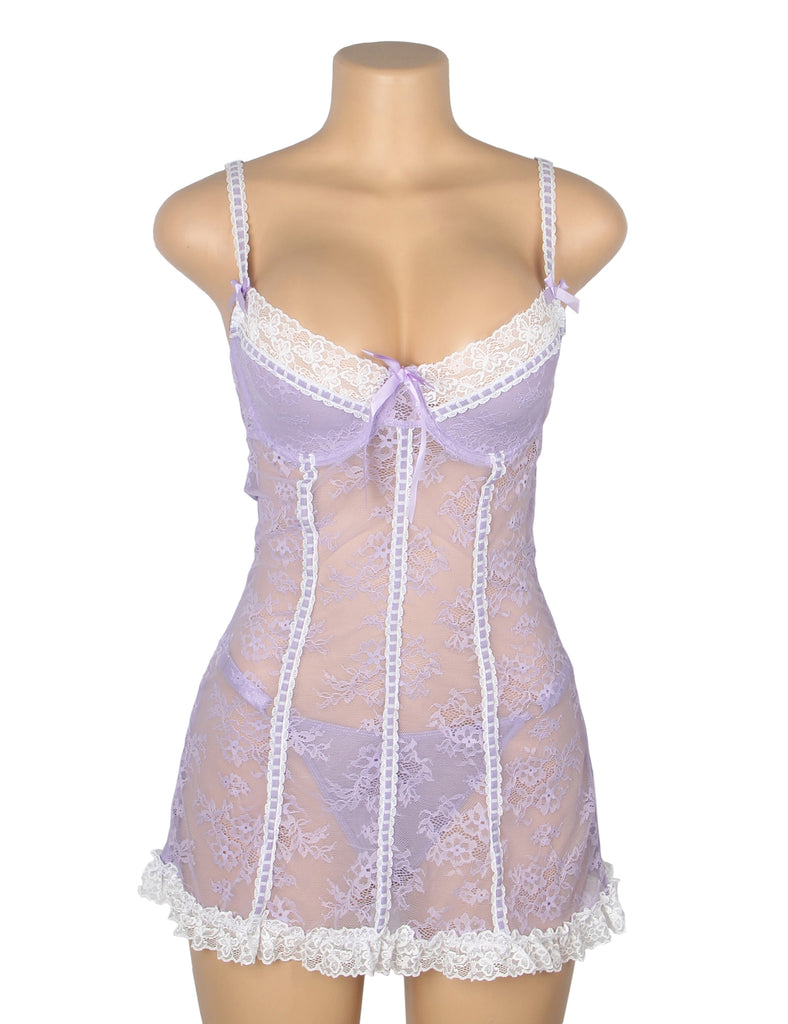 Sexy Lace Ruffled Suspender Nightdress Egypt