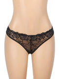 Lace Sexy Cross Straps Women Crotchless Panty
