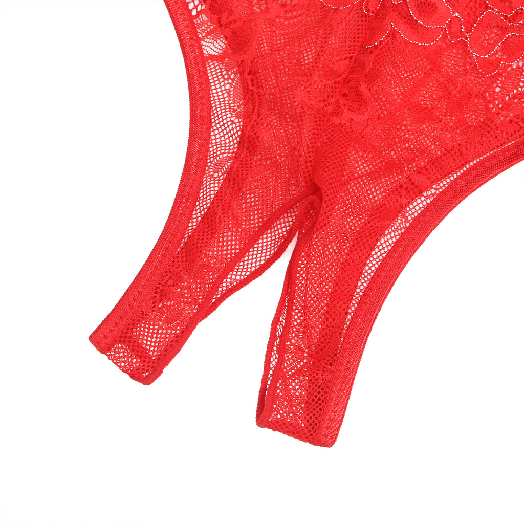 Lace Sexy Cross Straps Women Crotchless Panty