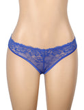 Lace Sexy Cross Straps Women Crotchless Panty
