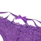 Lace Sexy Cross Straps Women Crotchless Panty