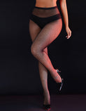 Black Sexy Small Mesh Holes Crotchless Pantyhose