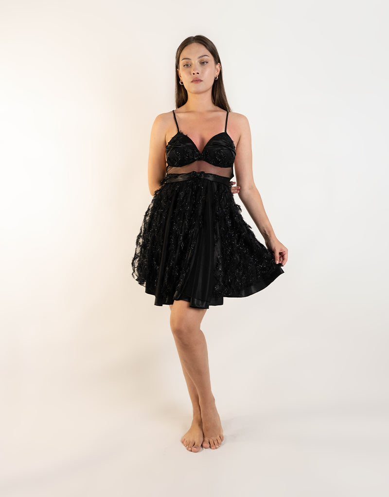 Feather Short Baby Doll