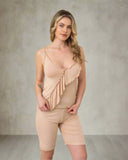 Two-piece pajamas, T-shirt and shorts