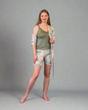 3-piece pajama set for a T-shirt, shorts, or a short robe