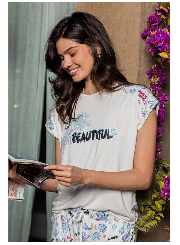 Beautiful flower pajamas