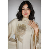 Linen embroidered kaftan dress