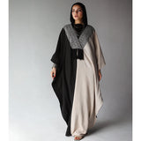 Black & white tasseled kaftan