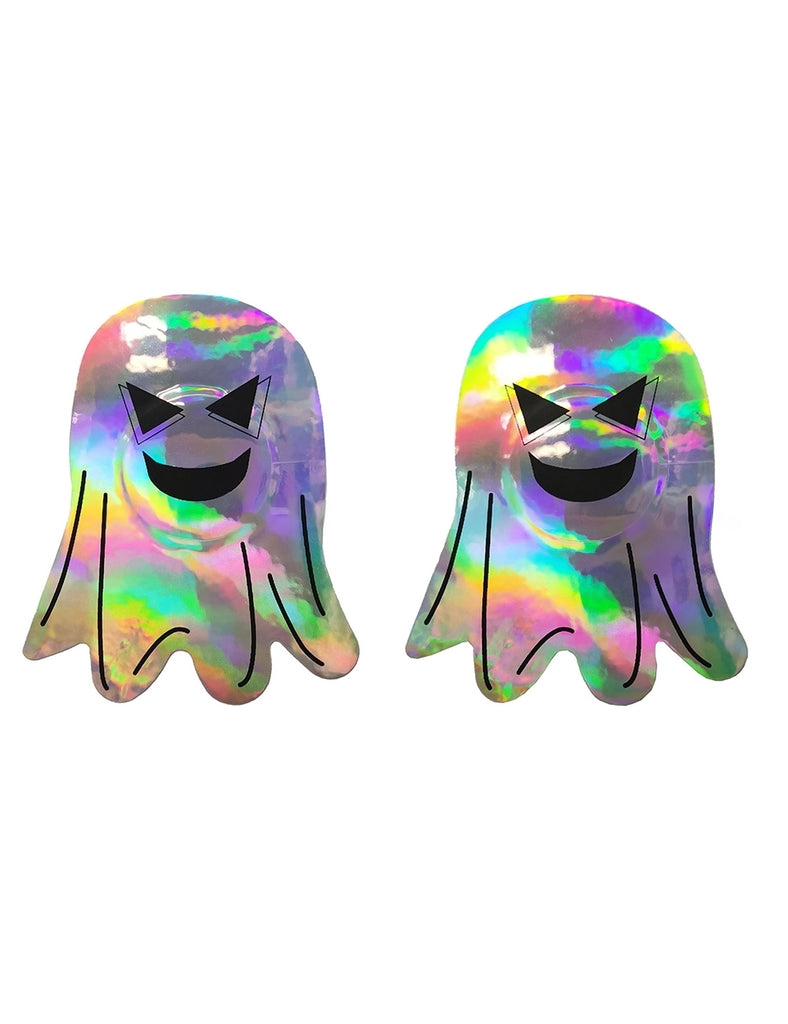 Halloween Ghost Laser Look Nipple Covers