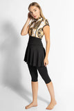 ECLIPSETRIO - 3PACK FULL BODY TANKINI ONE PIECE SWIMSUIT WITH BEACH SKIRT AND PANTS