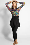 4PACK FULL BODY BURKINI ONE PIECE SWIMSUIT WITH BEACH SKIRT AND PANTS AND SWIM CAP