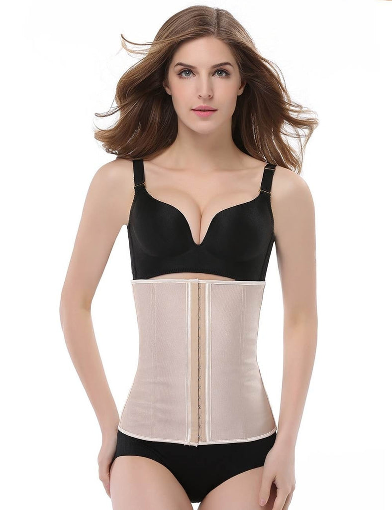 4 Steel Bones Hook and Eye Black Latex Corset