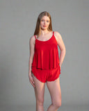 Two-piece pajamas: T-shirt: soft pure cotton. Shorts: pure cotton.